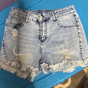 Distressed Denim Women Shorts